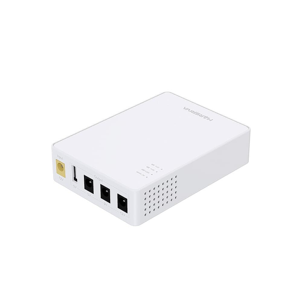 Mini Nobreak Marsriva KP3, 18W, 3 saídas DC, USB, 10.000mAh, Branco Mini Nobreak Marsriva KP3, 18W, 3 saídas DC, USB, 10.000mAh, Branco