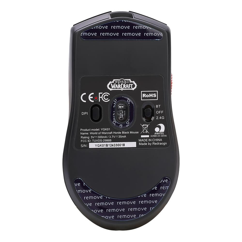 Mouse Gamer Sem Fio ( Balão.info) King Pro Horda Do World Of Warcraft, até 26000DPI, Bluetooth e USB Tipo-C, Preto - 6975763145180 - foto 6