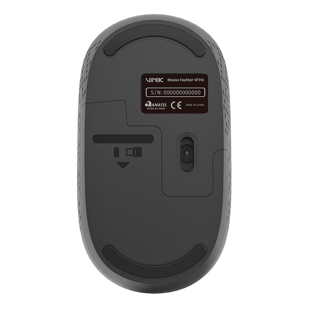 Mouse Sem Fio Vinik Feather VF120, 1200DPI, Óptico, Receptor USB, Preto ( Balão.info - foto 6