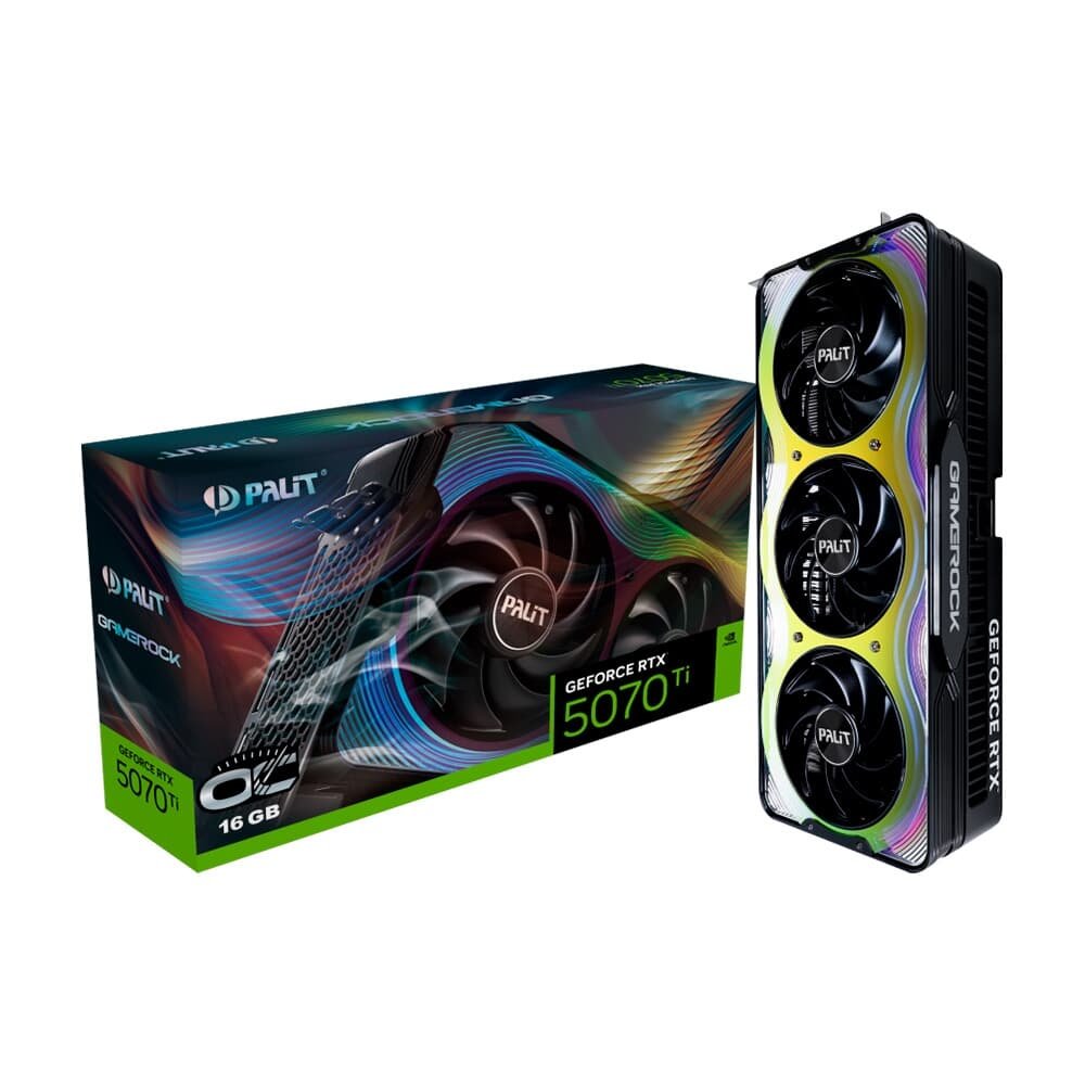 グラフィックボード・グラボ・ビデオカード RTX 5070 PALIT GeForce RTX 5070 AI Placa de Vídeo Palit RTX 5070 Ti GameRock | KaBuM!