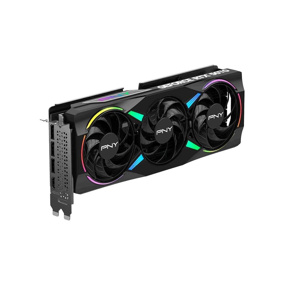 Placa de Vídeo PNY RTX 5070 NVIDIA GeForce, ARGB, 12GB, GDDR7, 192-bit, Overclocked, Triple Fan, DLSS 4 - VCG507012TFXXPB1-O