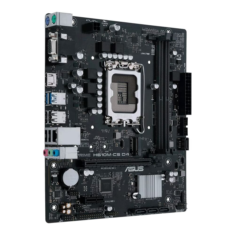 Placa Mãe ASUS PRIME H610M-CS D4, LGA 1700, mATX, DDR4, Preto - 90MB1B60-C1BAY0 Placa Mãe ASUS PRIME H610M-CS D4, LGA 1700, mATX, DDR4, Preto - 90MB1B60-C1BAY0