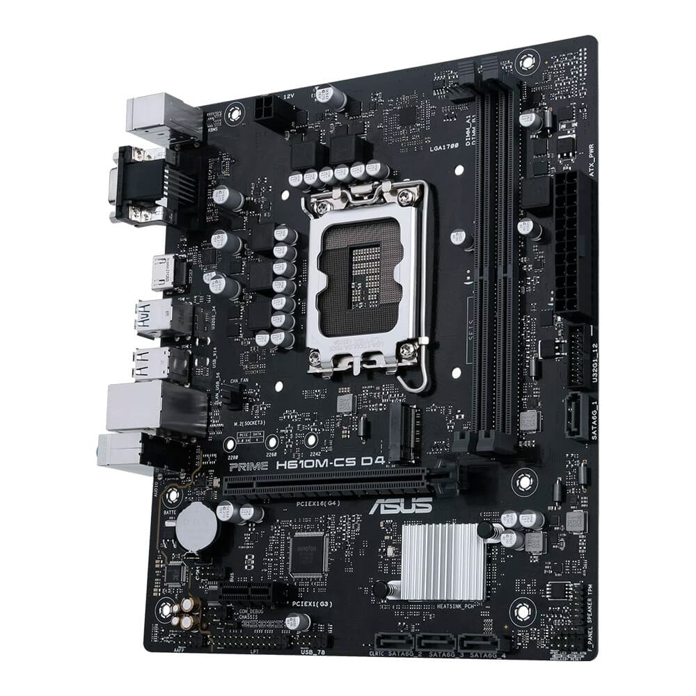 Placa Mãe ASUS PRIME H610M-CS D4, LGA 1700, mATX, DDR4, Preto - 90MB1B60-C1BAY0 Placa Mãe ASUS PRIME H610M-CS D4, LGA 1700, mATX, DDR4, Preto - 90MB1B60-C1BAY0