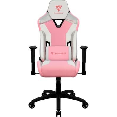 Cadeira Gamer ThunderX3 78322 TC3 Sakura White, Até 120Kg, Encosto Reclinável, Air Tech, Rosa - 78322