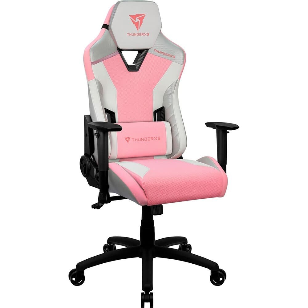 Cadeira Gamer ThunderX3 78322 TC3 Sakura White, Até 120Kg, Encosto Reclinável, Air Tech, Rosa - 78322 - view 2