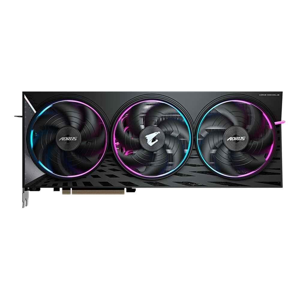 Imagem 2 de 11 do produto Placa de Vídeo Gigabyte RX 9070 XT AORUS ELITE 16G AMD Radeon, RGB, 16GB, GDDR6, 256bits, OpenGL 4.6 - GV-R9070XTAORUS E-16GD