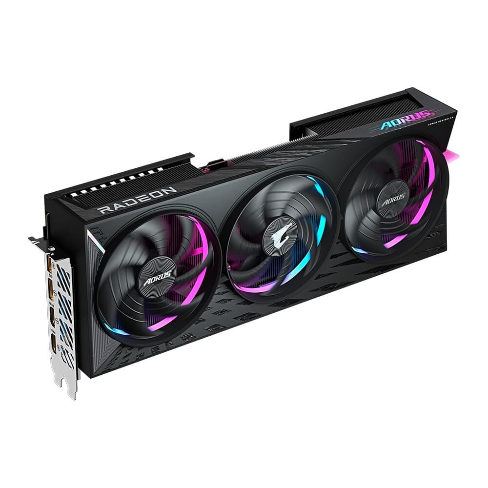 Imagem 3 de 11 do produto Placa de Vídeo Gigabyte RX 9070 XT AORUS ELITE 16G AMD Radeon, RGB, 16GB, GDDR6, 256bits, OpenGL 4.6 - GV-R9070XTAORUS E-16GD