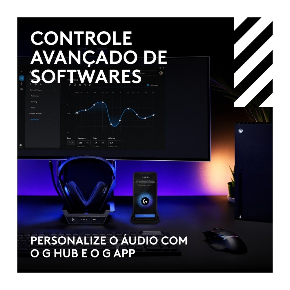 Headset Gamer Sem Fio Astro Gaming A50 LIGHTSPEED + Base Station (Gen 5) Com Tecnologia PLAYSYNC AUDIO, Bluetooth, Preto - 939-002217 - view 9