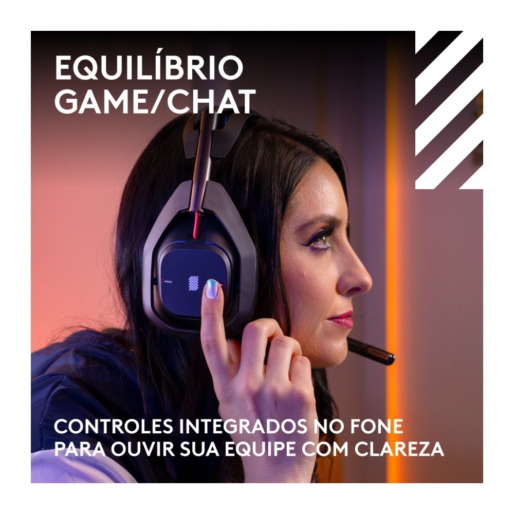 Headset Gamer Sem Fio Astro Gaming A50 LIGHTSPEED + Base Station (Gen 5) Com Tecnologia PLAYSYNC AUDIO, Bluetooth, Preto - 939-002217 - view 11