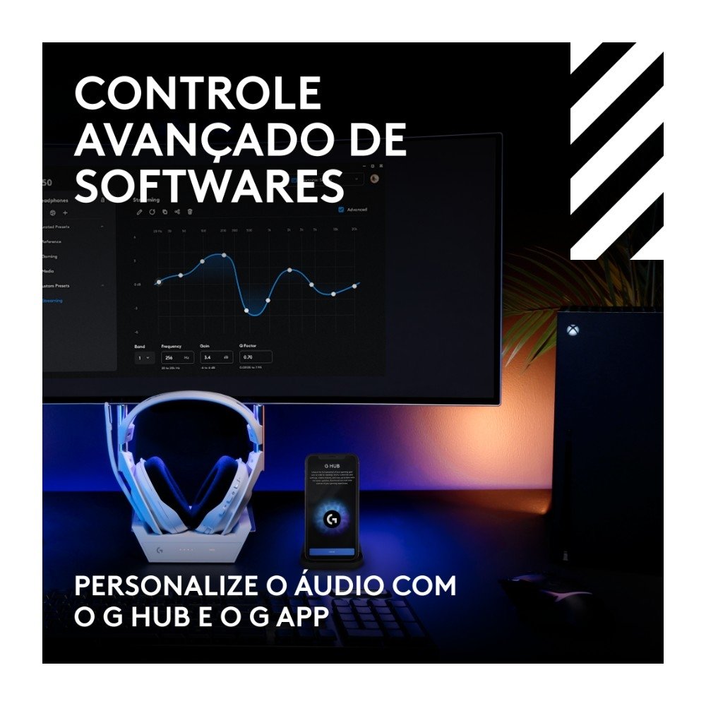 Headset Gamer Sem Fio ( Balão.info) Gaming A50 ( Balão.info) + Base Station (Gen 5) Com Tecnologia PLAYSYNC AUDIO, Bluetooth, Branco - 939-( Balão.info - foto 9