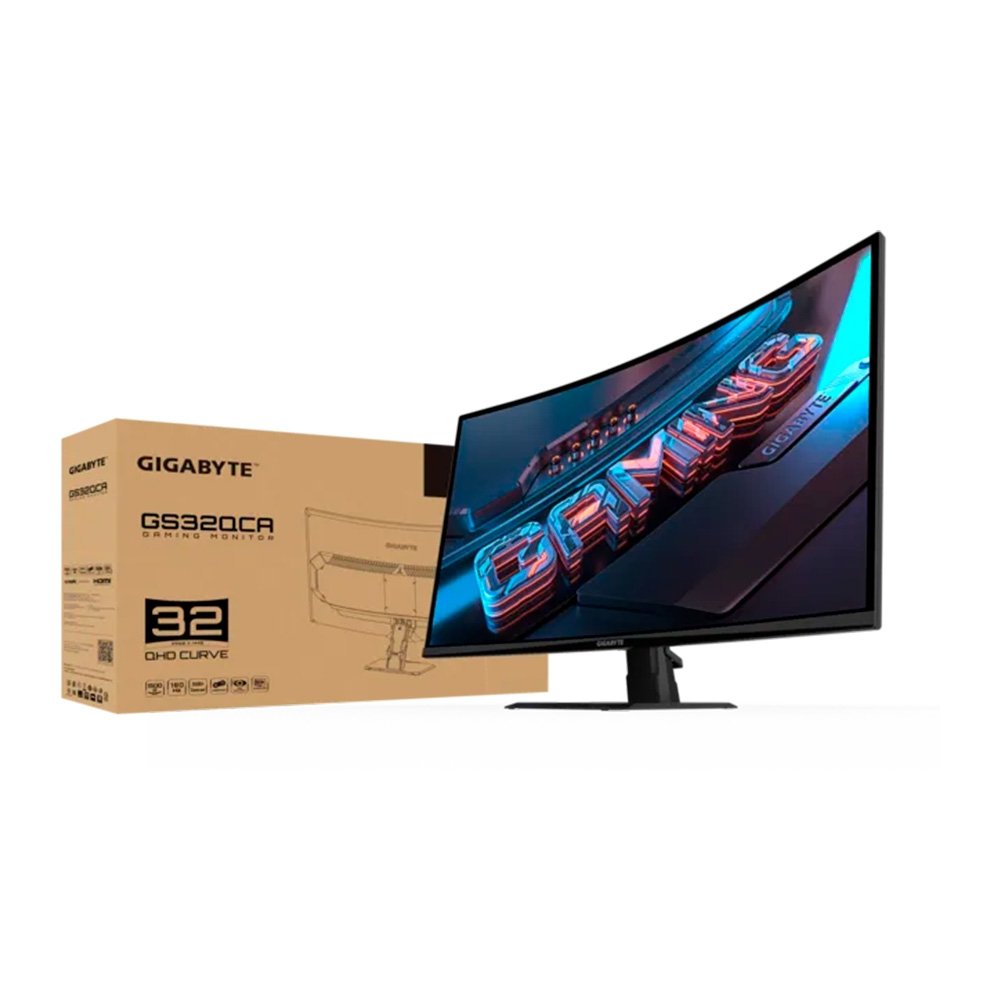 Monitor Gamer Gigabyte 31.5 QHD, 180Hz, 1ms, VA, DisplayPort 1.4 e HDMI 2.0, 120% sRGB, HDR, FreeSync - GS32QCA-SA - view 10