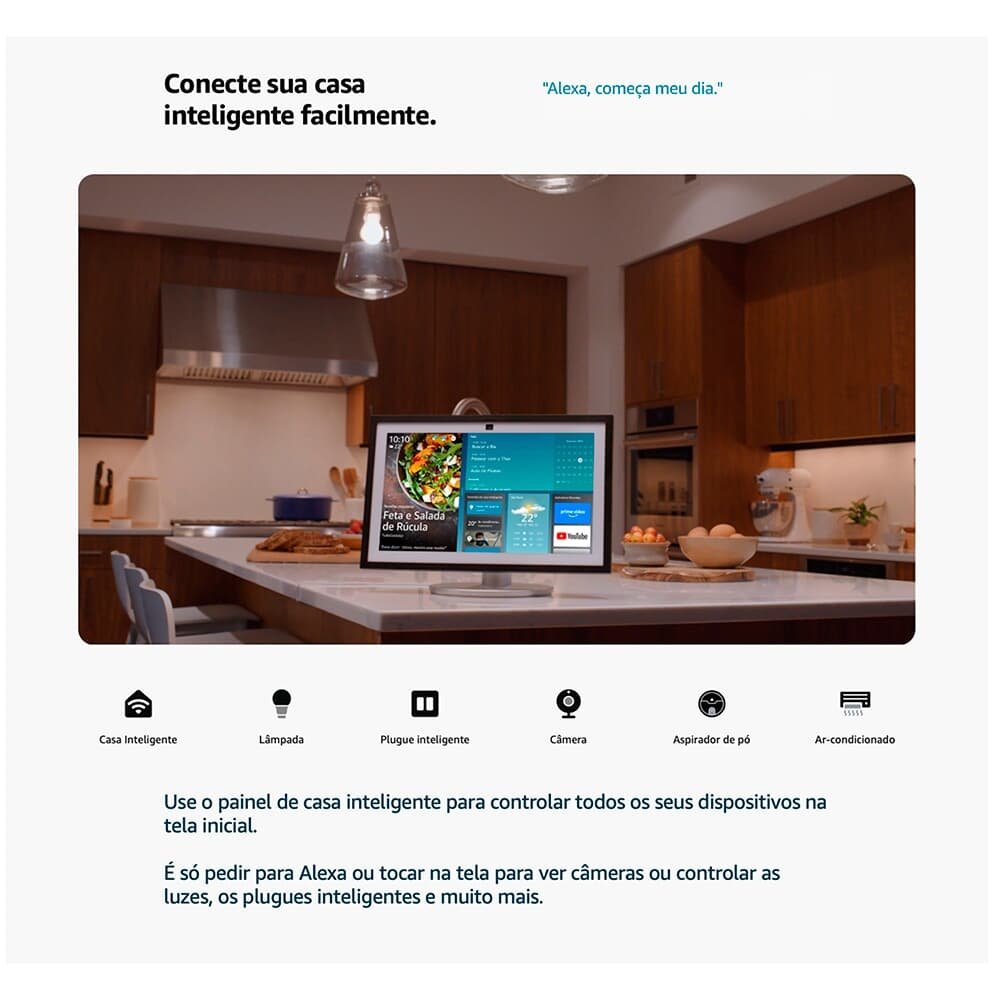 Echo Show 15 2° Geração Amazon, Full HD de 15,6, com Alexa, Firet Tv, Controle Remoto por voz, Câmera 13 MP, Preto - B0C7XPTW5K - view 8