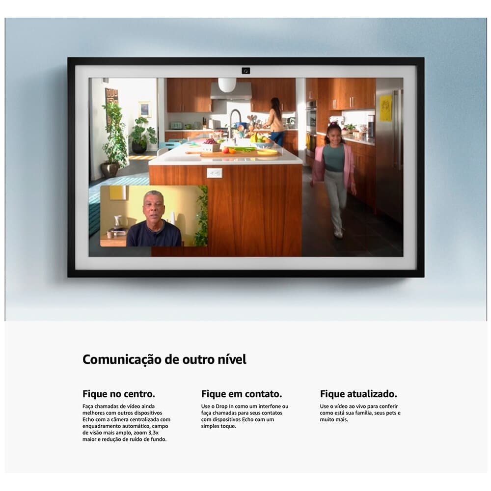 Echo Show 15 2° Geração Amazon, Full HD de 15,6, com Alexa, Firet Tv, Controle Remoto por voz, Câmera 13 MP, Preto - B0C7XPTW5K - view 9