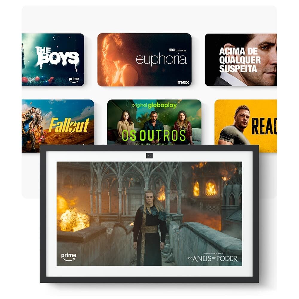 Echo Show 15 2° Geração Amazon, Full HD de 15,6, com Alexa, Firet Tv, Controle Remoto por voz, Câmera 13 MP, Preto - B0C7XPTW5K - view 10