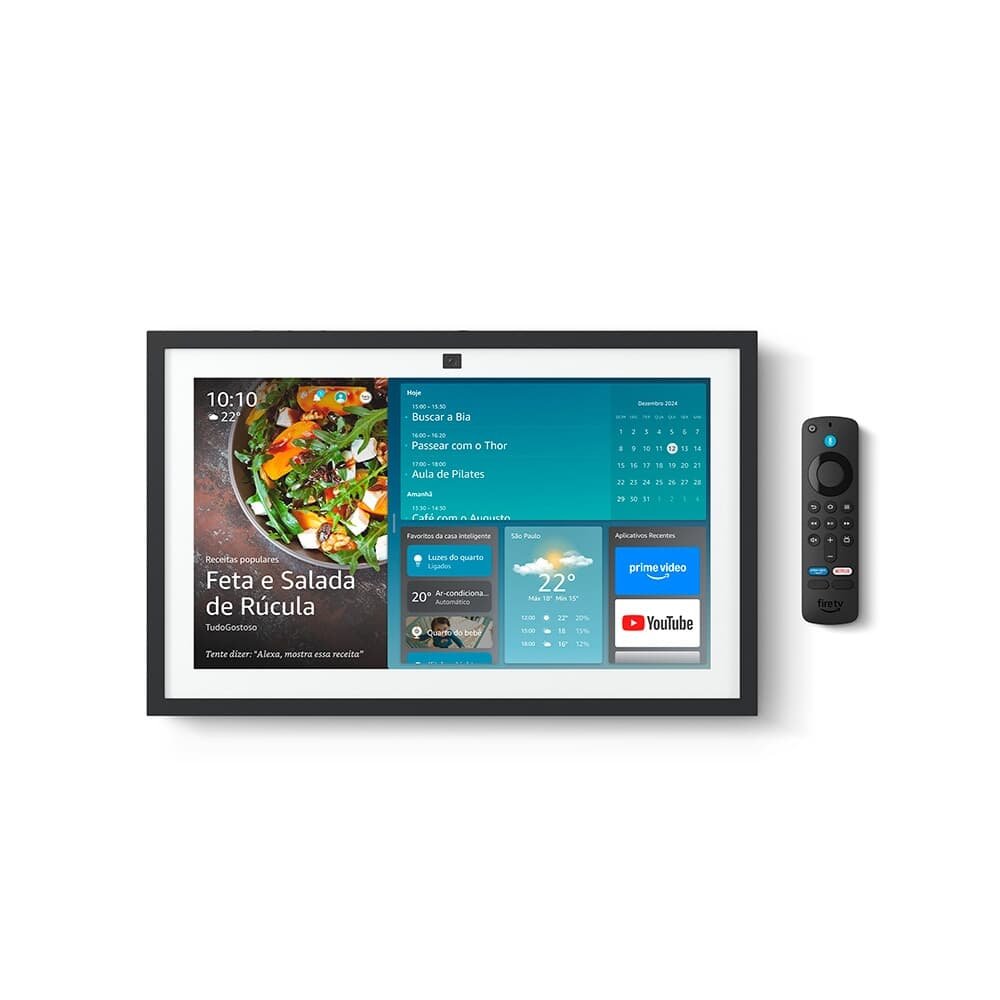 Echo Show 15 2° Geração Amazon, Full HD de 15,6, com Alexa, Firet Tv, Controle Remoto por voz, Câmera 13 MP, Preto - B0C7XPTW5K