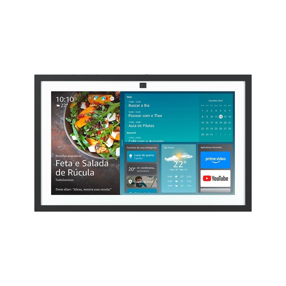 Echo Show 15 2° Geração Amazon, Full HD de 15,6, com Alexa, Firet Tv, Controle Remoto por voz, Câmera 13 MP, Preto - B0C7XPTW5K - view 2