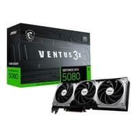 Kabum Placa de Vídeo MSI RTX 5080 16G VENTUS 3X OC PLUS NVIDIA GeForce, 16GB, GDDR7, G-Sync, Ray Tracing, DLSS 4, HDR - G5080-16V3CP image