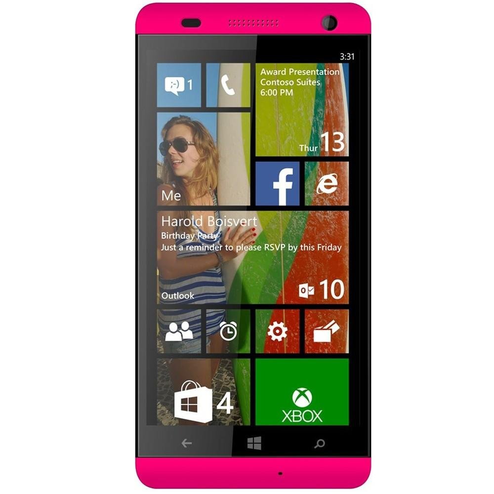 Smartphone Blu Win Quad Core, Windows 8.1, Tela 5.0´ HD, 8GB, Câmera 8MP, Dual Chip, 3G Desbloqueado, Rosa - BLU-W510L-Q-PIN-01