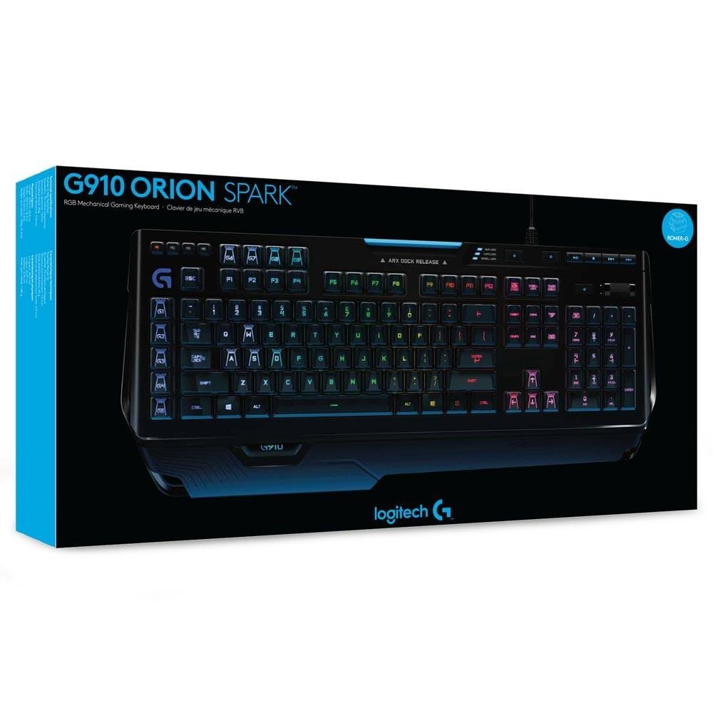 Imagem 7 de 8 do produto Teclado Mecânico Gamer Logitech G910 Orion Spark, RGB, Switch Romer-G, US - 920-006385