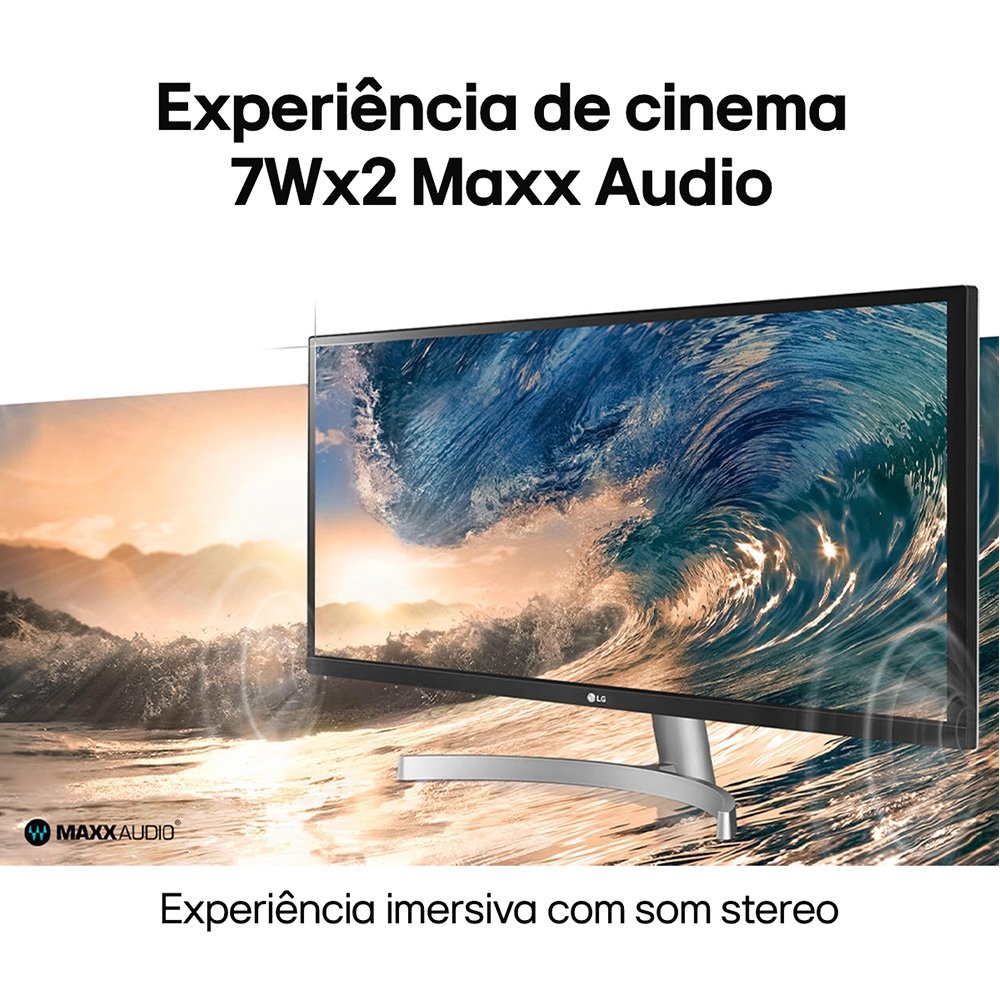 "Monitor Gamer LG 29"", FHD, UltraWide, 100Hz, 1ms, IPS, USB-C, Som Integrado - 29WQ600B-W.AWZM" - view 6