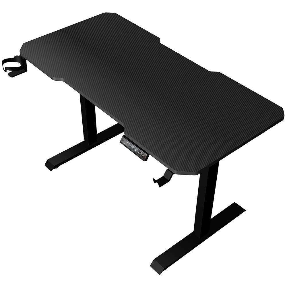 Mesa Gamer Lift Rise Mode Madeira MDF, Com Regulagem de Altura Elétrica, 1 Motor, 3 Memorizações, Preto Fibra de Carbono - RM-ML-01-FB - view 2