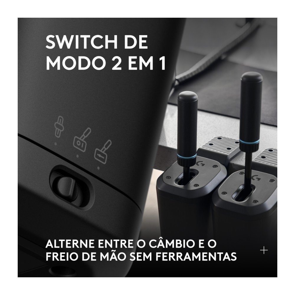 RS Câmbio e Freio de Mão Logitech G compatível com Volantes G29/G920/G923 para Playstation e Xbox Series X|S - 941-000242 RS Câmbio e Freio de Mão Logitech G compatível com Volantes G29/G920/G923 para Playstation e Xbox Series X|S - 941-000242