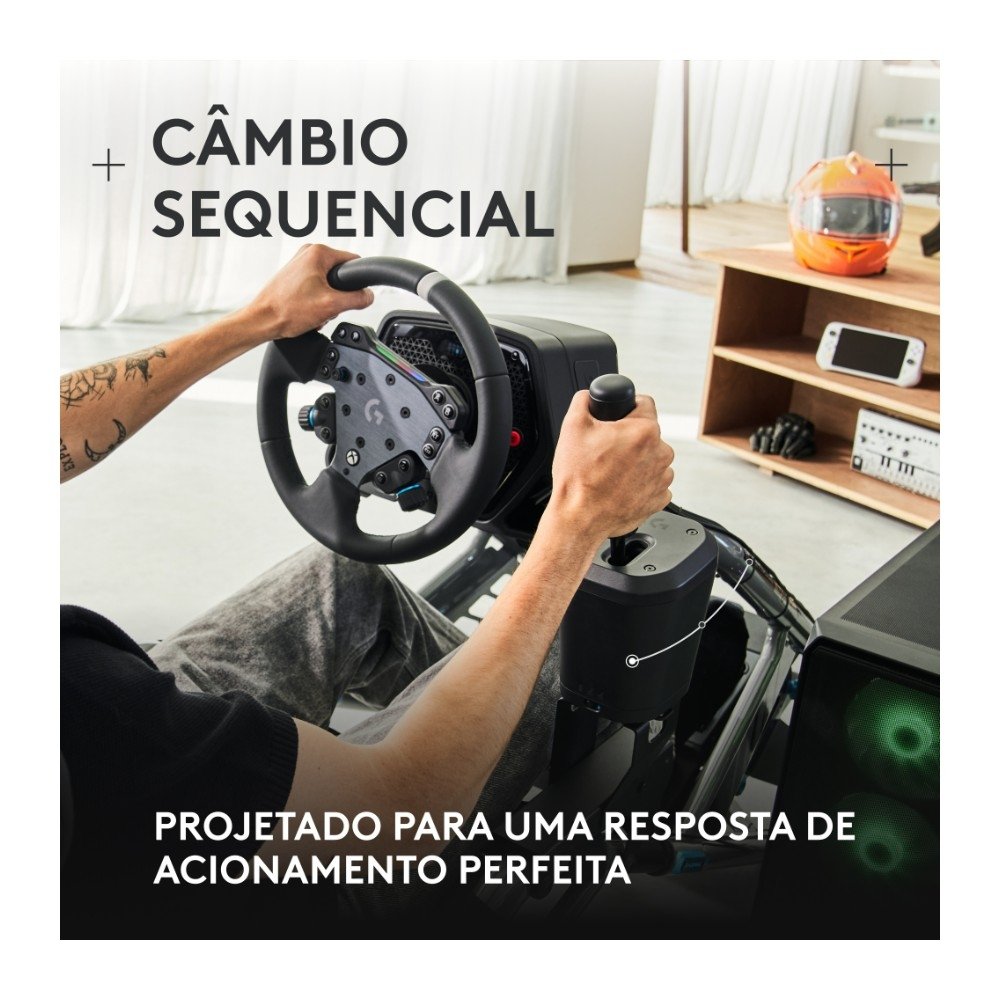 RS Câmbio e Freio de Mão Logitech G compatível com Volantes G29/G920/G923 para Playstation e Xbox Series X|S - 941-000242 RS Câmbio e Freio de Mão Logitech G compatível com Volantes G29/G920/G923 para Playstation e Xbox Series X|S - 941-000242