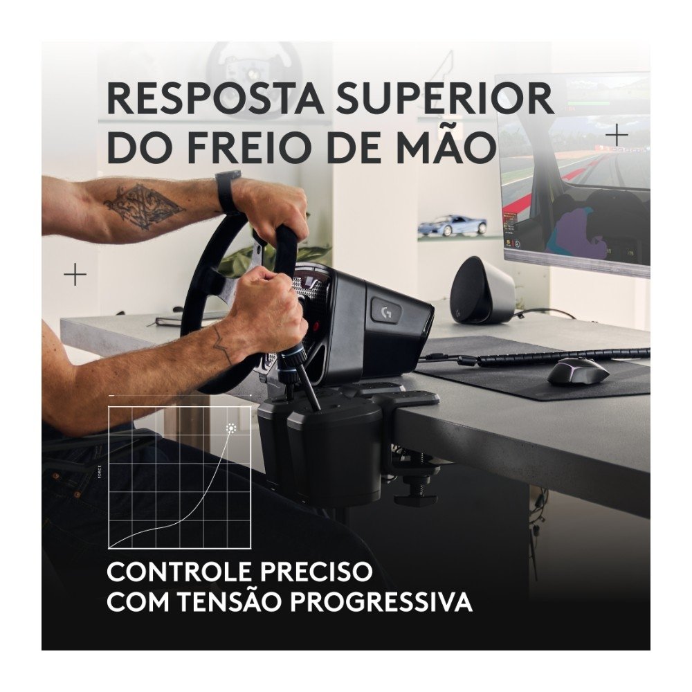 RS Câmbio e Freio de Mão Logitech G compatível com Volantes G29/G920/G923 para Playstation e Xbox Series X|S - 941-000242 RS Câmbio e Freio de Mão Logitech G compatível com Volantes G29/G920/G923 para Playstation e Xbox Series X|S - 941-000242