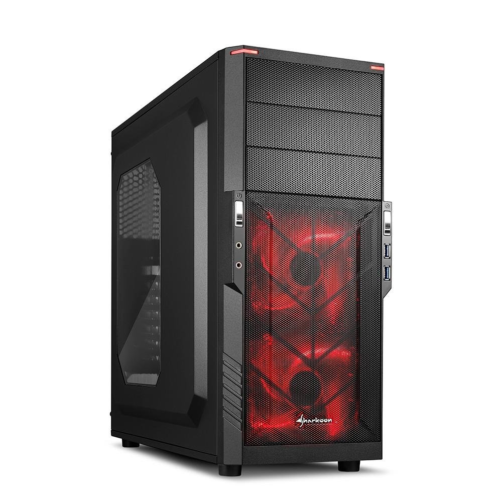 Imagem 3 de 5 do produto Gabinete ATX Sharkoon T3-W Red