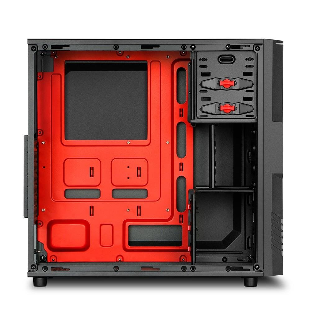 Imagem 2 de 5 do produto Gabinete ATX Sharkoon T3-W Red
