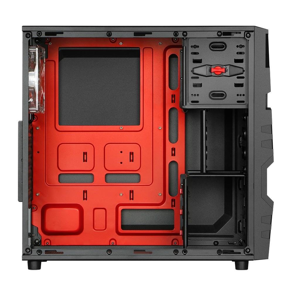 Imagem 4 de 5 do produto Gabinete Sharkoon ATX USB 3.0 Fan LED Incluso VG5-W Red