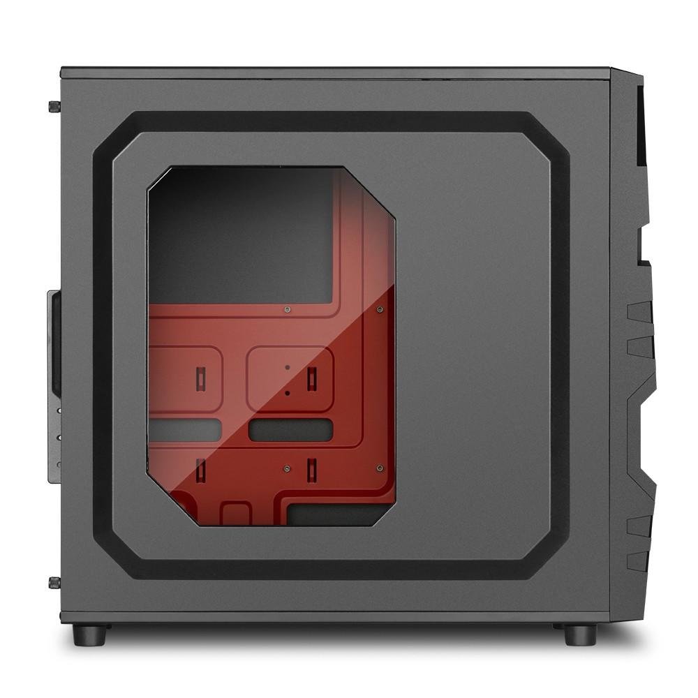 Imagem 5 de 5 do produto Gabinete Sharkoon ATX USB 3.0 Fan LED Incluso VG5-W Red