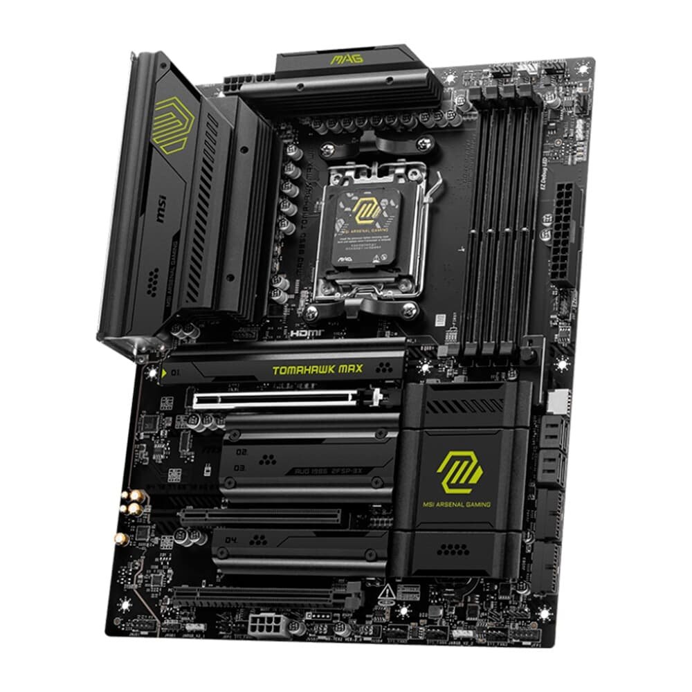 Placa Mãe MSI MAG B850 TOMAHAWK MAX WIFI, AMD, Socket AM5, ATX, DDR5 UDIMM, Wi-Fi 7, Preto - B850TMAHAWKWIFIMAX - view 3
