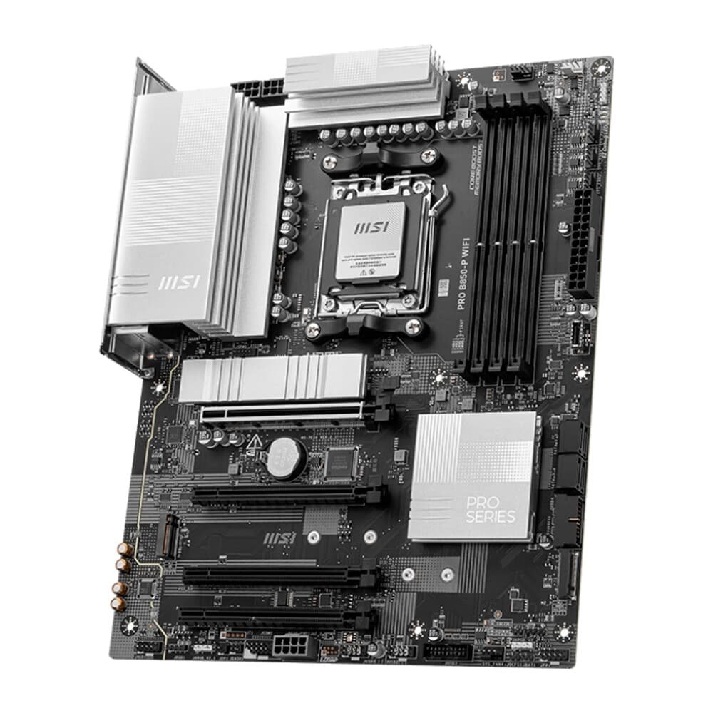 Placa Mãe MSI PRO B850-P WIFI, AMD, Socket AM5, ATX, DDR5 UDIMM, Wi-Fi 7, Preto - PROB850PWIFI - view 2