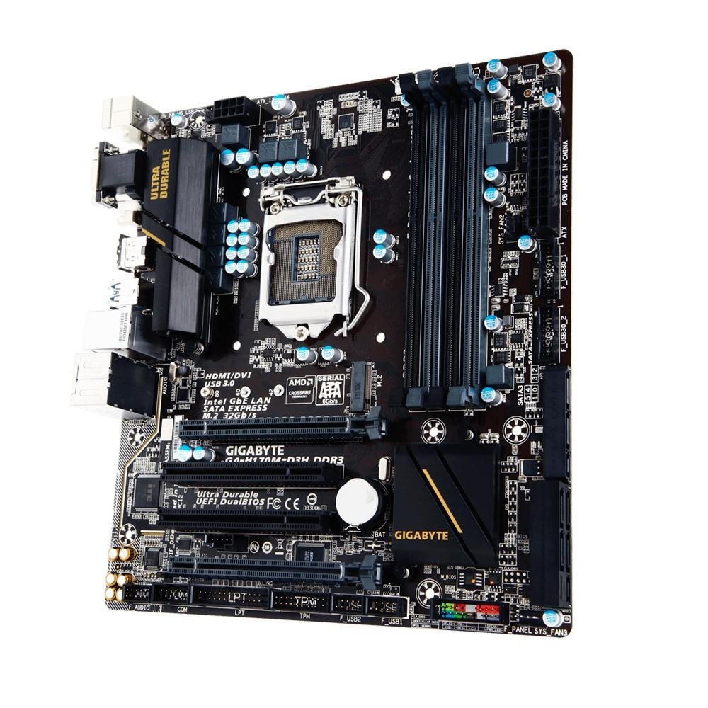 Placa-Mãe Gigabyte GA-H170M-D3H, Intel LGA 1151, mATX, DDR3