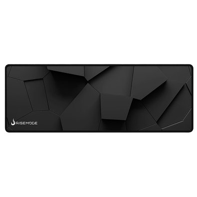 Mousepad Gamer Rise Mode 3D 02, Estendido 900x300mm, Borda Costurada, Preto - RM-MP-3D2-B