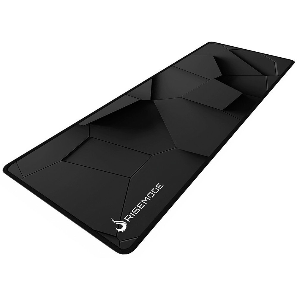Imagem 2 de 3 do produto Mousepad Gamer Rise Mode 3D 02, Estendido 900x300mm, Borda Costurada, Preto - RM-MP-3D2-B