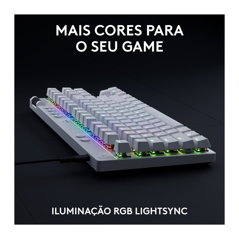 Teclado Gamer ( Balão.info) PRO X TKL RAPID, Switches Magnético-analógicos, Modo Rapid Trigger, Layout US, Branco - 920-( Balão.info - foto 6