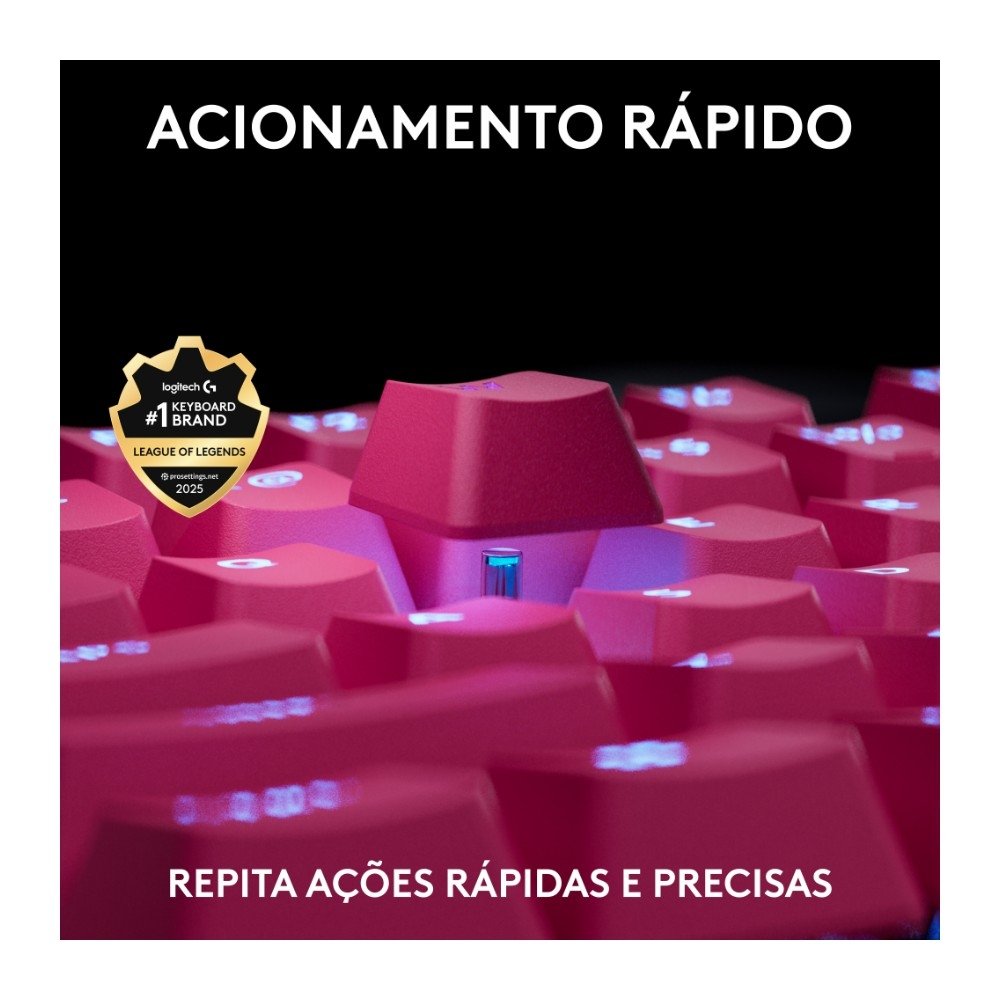 Teclado Gamer ( Balão.info) PRO X TKL RAPID, Switches Magnético-analógicos, Modo Rapid Trigger, Layout US, Magenta - 920-( Balão.info - foto 3