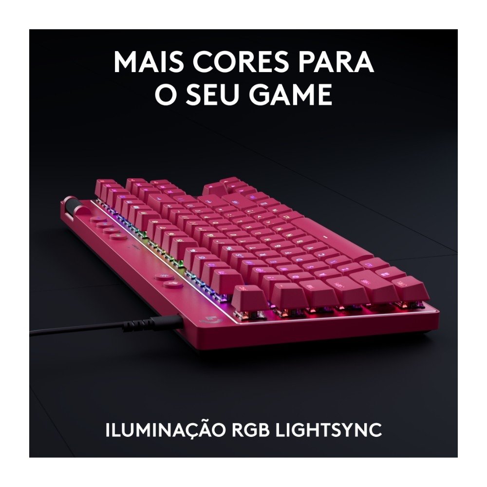 Teclado Gamer ( Balão.info) PRO X TKL RAPID, Switches Magnético-analógicos, Modo Rapid Trigger, Layout US, Magenta - 920-( Balão.info - foto 6