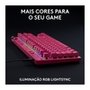 Teclado Gamer Logitech G PRO X TKL RAPID, Switches Magnético-analógicos, Modo Rapid Trigger, Layout US, Magenta - 920-013133