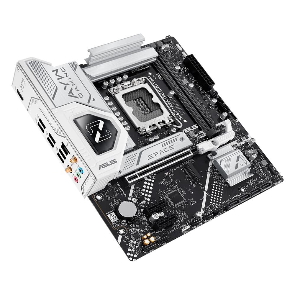 Imagem 4 de 9 do produto Placa Mãe ASUS B860M AYW GAMING WIFI, Intel LGA 1851, mATX, DDR5, Wi-fi, Bluetooth - B860M AYW GAMING WIFI