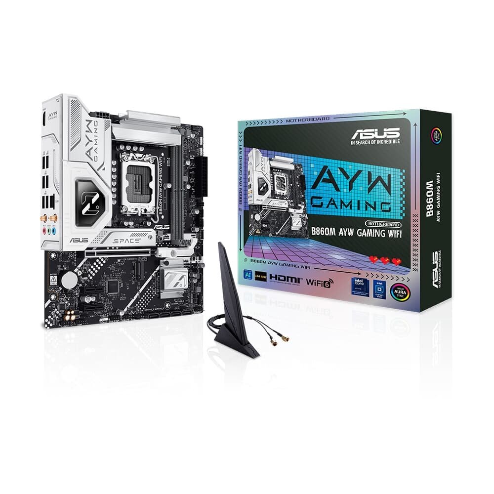 Imagem 8 de 9 do produto Placa Mãe ASUS B860M AYW GAMING WIFI, Intel LGA 1851, mATX, DDR5, Wi-fi, Bluetooth - B860M AYW GAMING WIFI