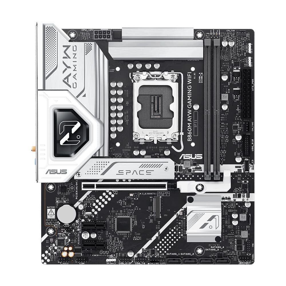 Placa Mãe ASUS B860M AYW GAMING WIFI, Intel LGA 1851, mATX, DDR5, Wi-fi, Bluetooth - B860M AYW GAMING WIFI 5