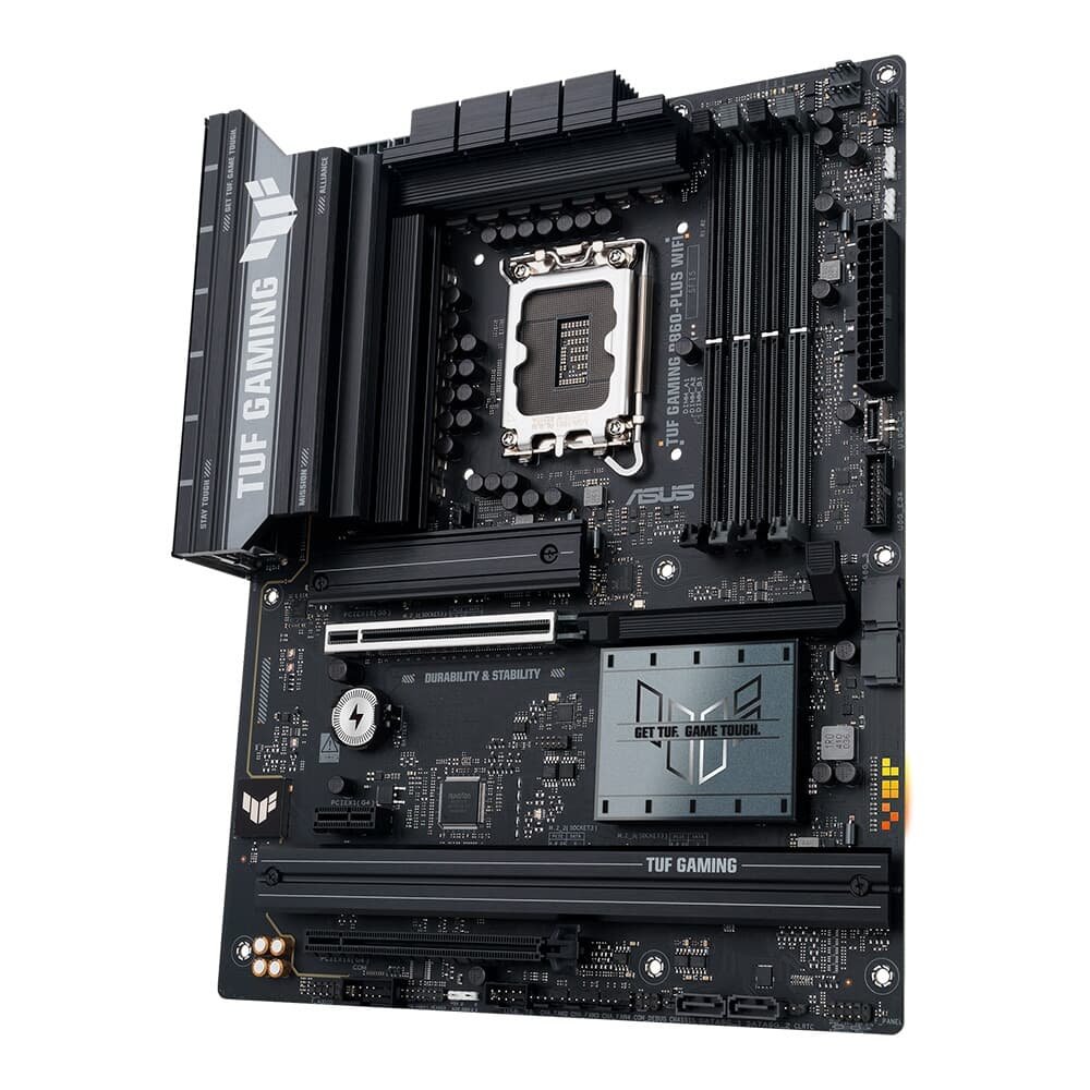 Placa Mãe ASUS TUF GAMING B860-PLUS WIFI, Intel LGA 1851, ATX, DDR5, Wi-fi, Bluetooth - TUF GAMING B860-PLUS WIFI Placa Mãe ASUS TUF GAMING B860-PLUS WIFI, Intel LGA 1851, ATX, DDR5, Wi-fi, Bluetooth - TUF GAMING B860-PLUS WIFI