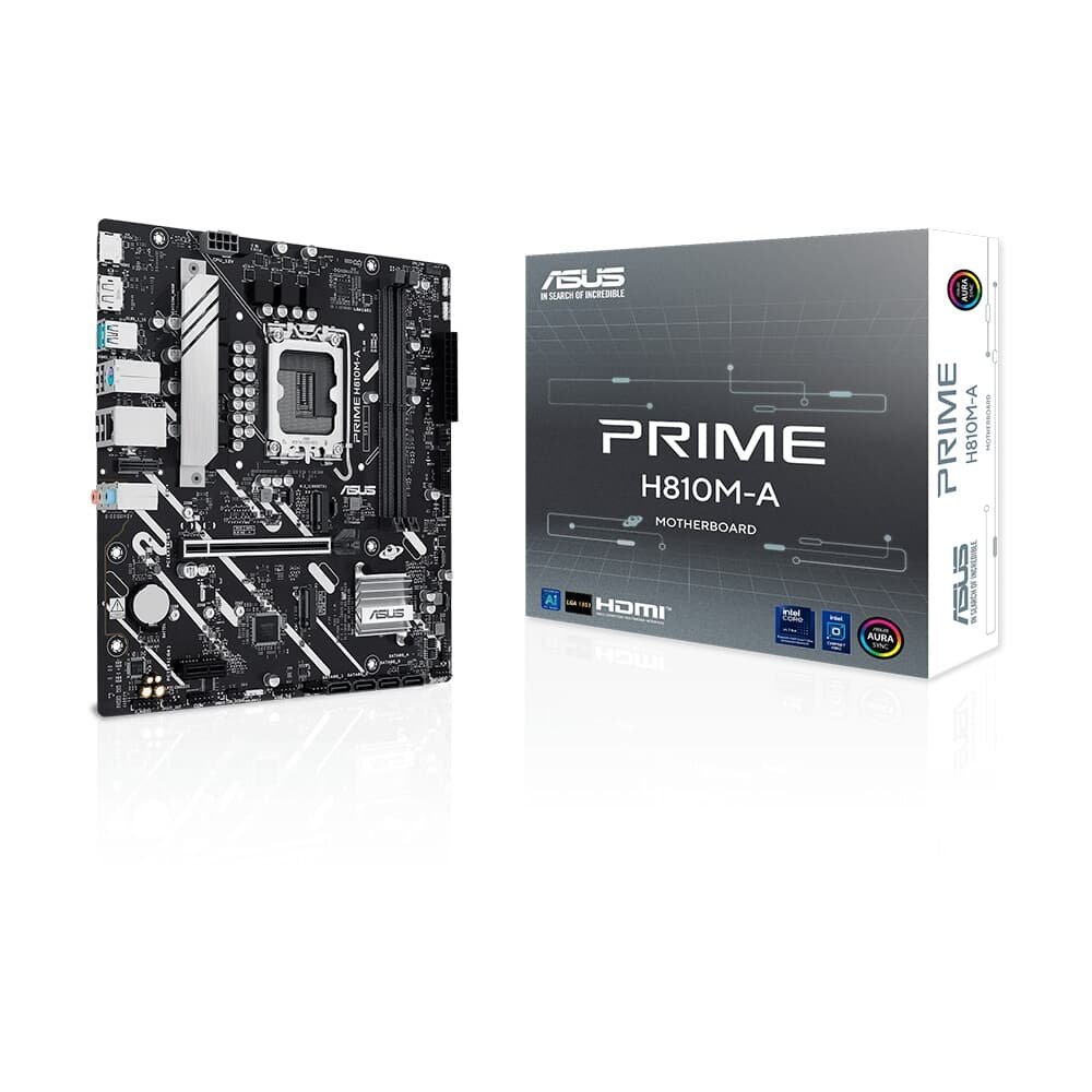 Placa Mãe ASUS PRIME H810M-A, Intel LGA 1851, mATX, DDR5, mATX, DDR5 - PRIME H810M-A