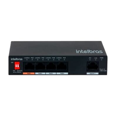 Switch Intelbras SF 500 Hi-poe SKD Fast Com Portas PoE, 5 Portas - 4760069