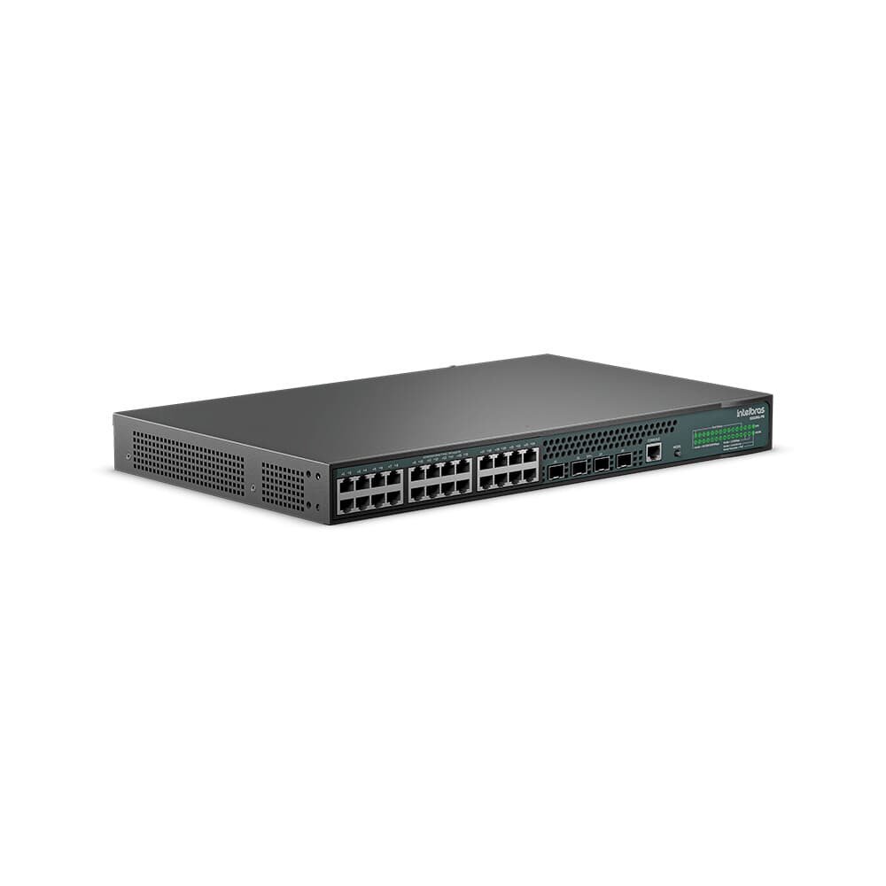 Switch Gerenciável Intelbras S2328G-PB, 4 Portas SFP 10000 Base-x PoE, 24 Portas - 4760108
