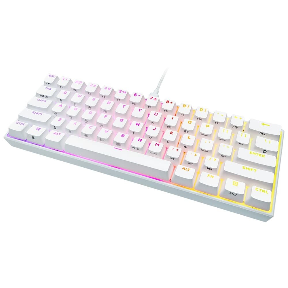 Teclado Gamer Mecânico ( Balão.info) K65 RGB MINI 8000hz, LED RGB, 60%, Teclas ( Balão.info) SPEED, USB 3.0, Branco - CH-( Balão.info)-NA - foto 3