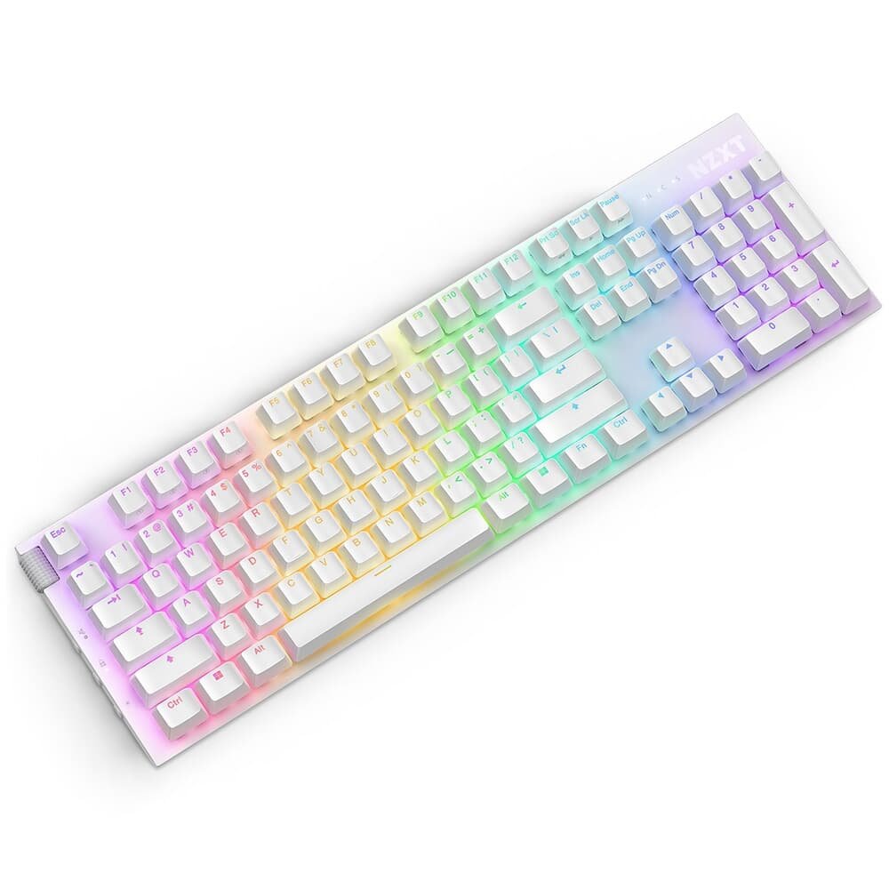 Teclado Óptico Gamer ( Balão.info) Function 2 Full Size, RBG, USB-C, Layout US, Branco - KB-001NW-US - view 7
